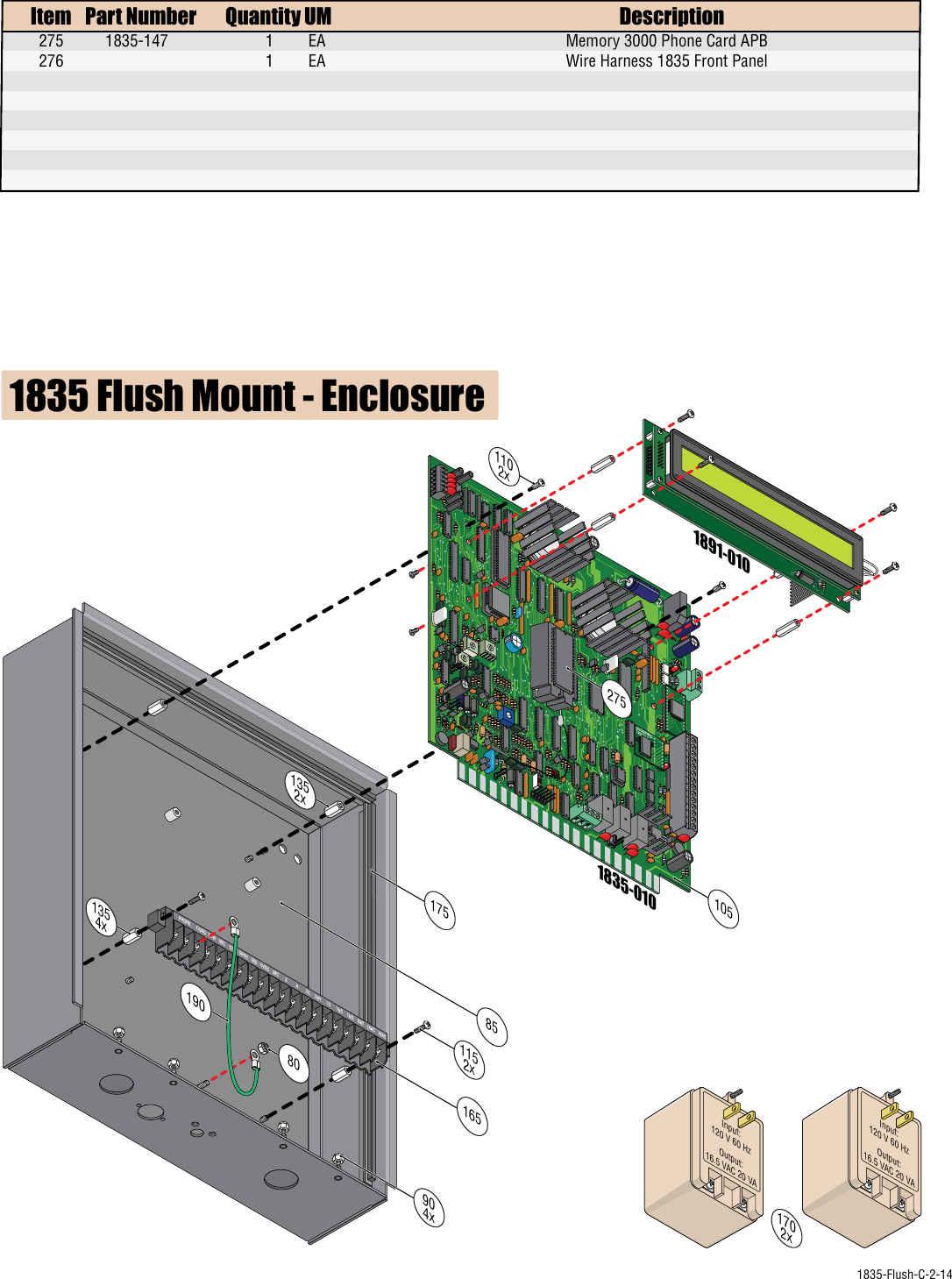 Page 5 of 9 - DoorKing  Door King 1835 Parts List SFW 3-14