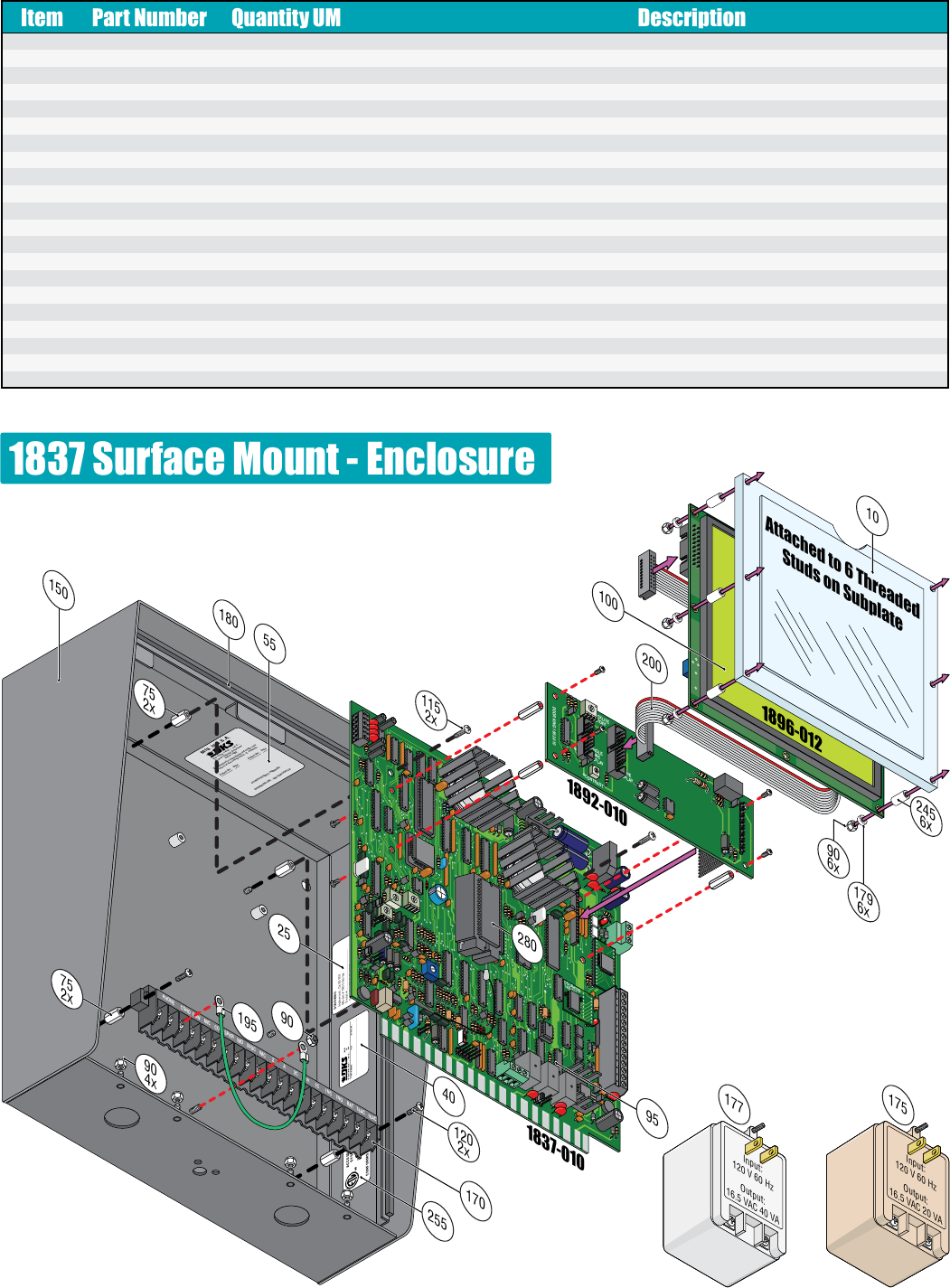 Page 2 of 9 - DoorKing Door King 1837 Parts List Series IPB