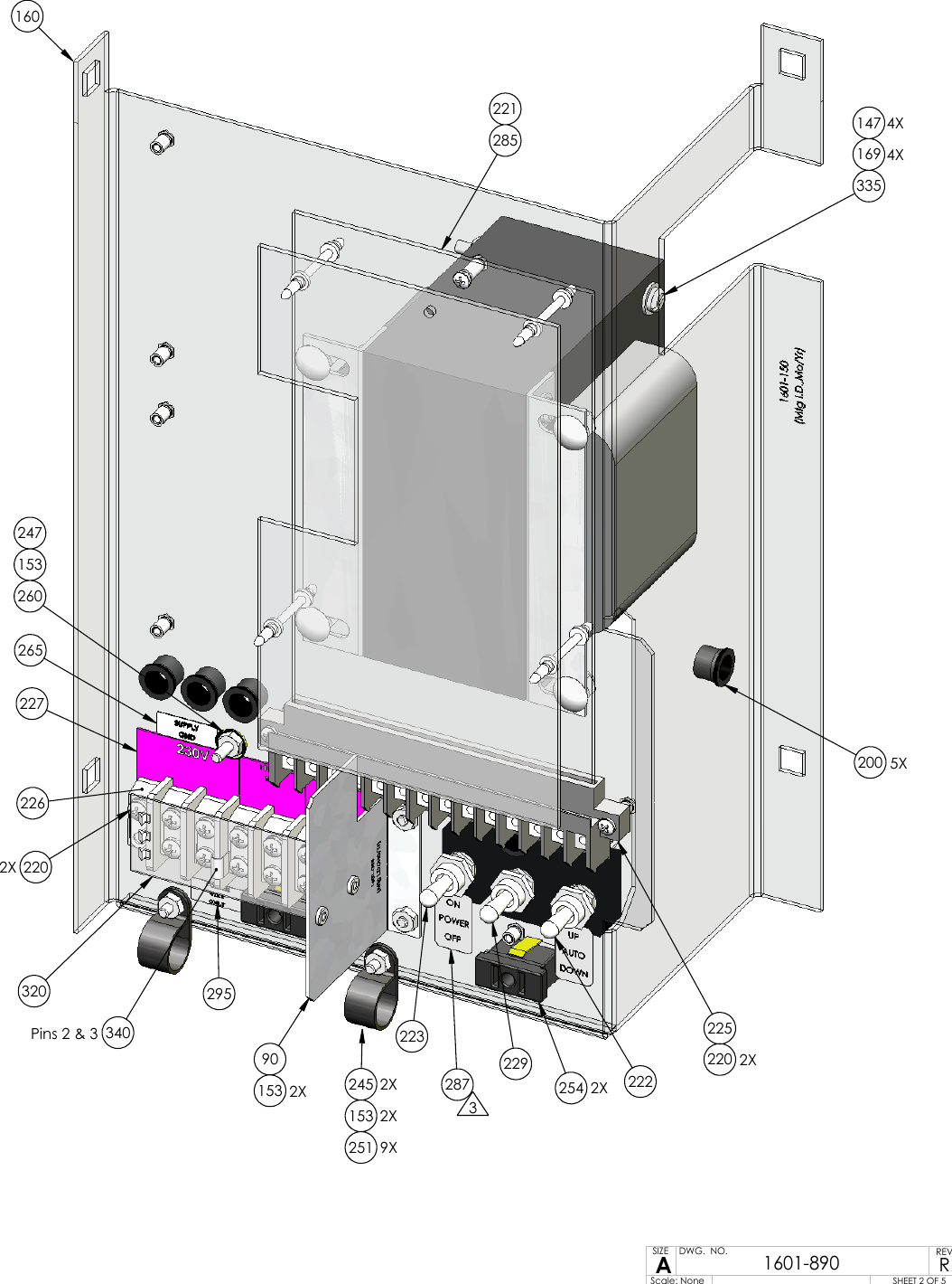 Page 2 of 5 - DoorKing IPB 1601-890 Rev R Door King 1601-090 Parts List
