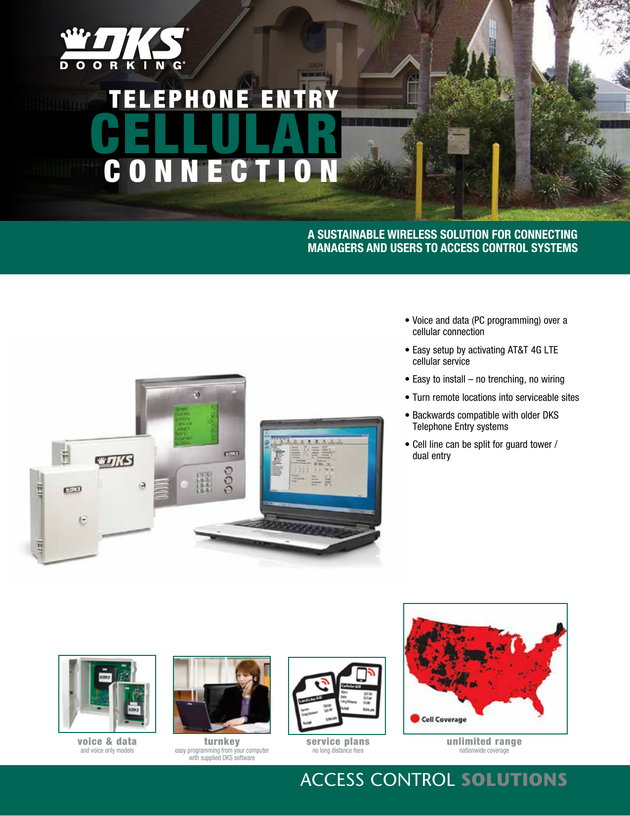 Page 1 of 2 - DoorKing  Door King Cellular Connection Catalog Product Brochure