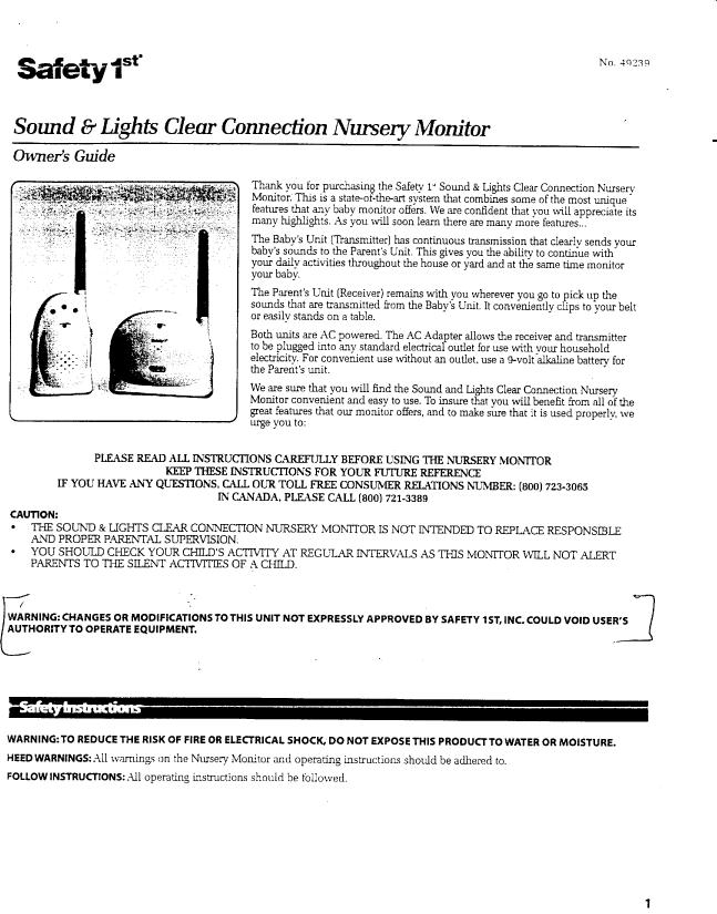 Nursery Monitor User Manual