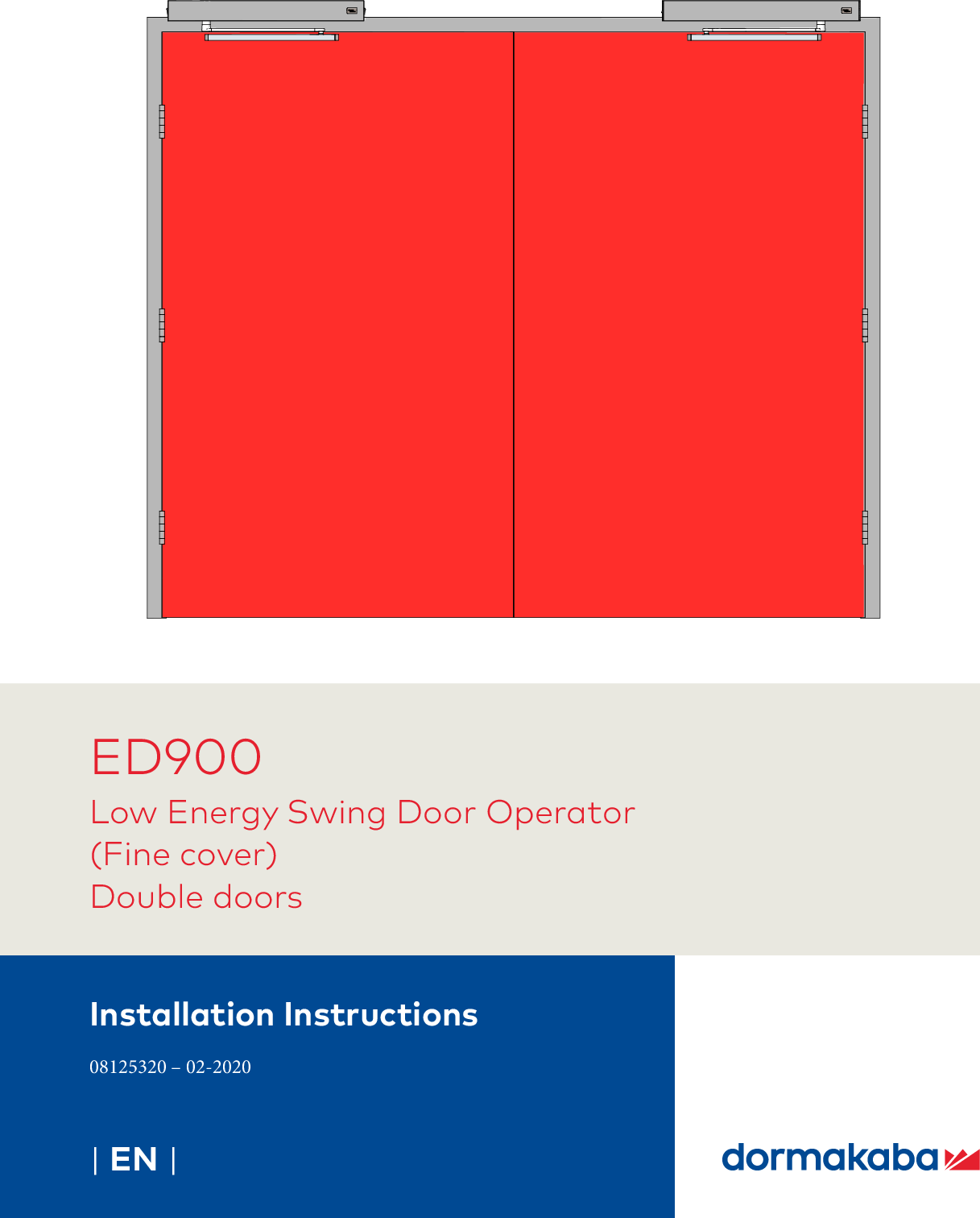 Dorma ED900 Low Energy Swing Door Operator (Double Door) Installation