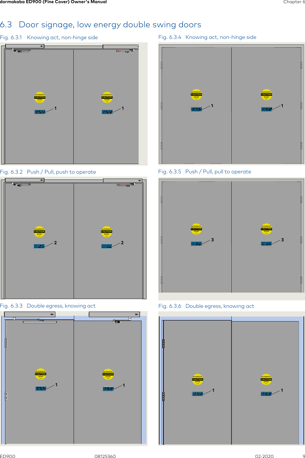 Page 9 of 12 - Dorma  ED900 Low Energy Swing Door Operators Owners Manual 08125360-r021120-ed900-owners-manual--fine-cover