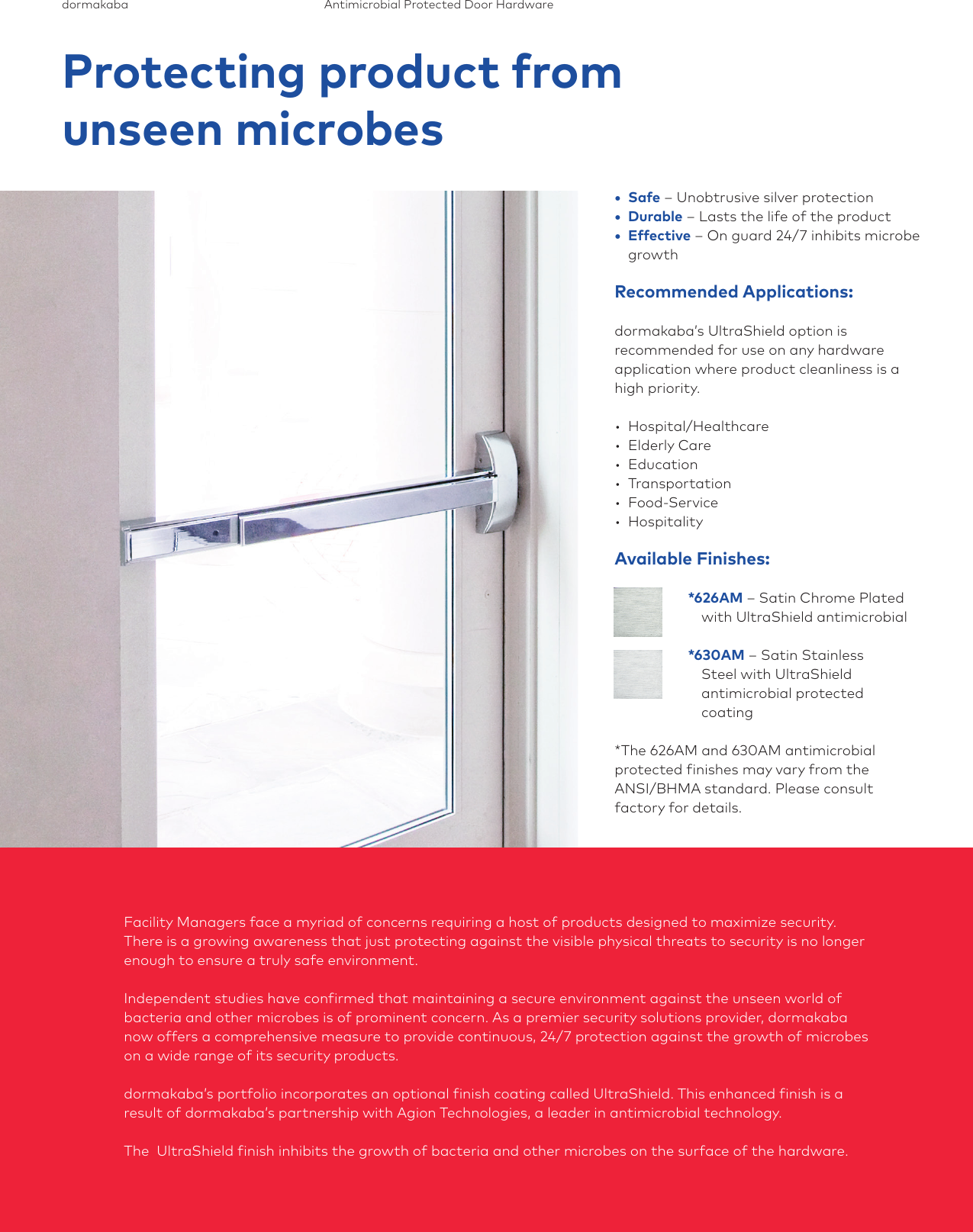 Page 2 of 4 - Dorma  Antimicrobial Protected Door Hardware Brochure Dormakaba-antimicrobial-protected-door-hardware-brochure