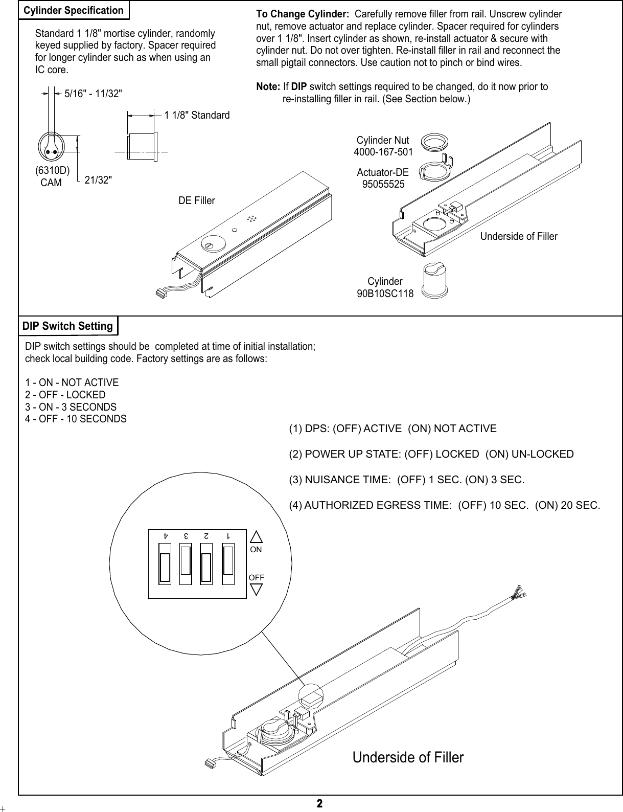 Page 2 of 11 - Dorma  DE5000 & DE9000 Series Delayed Egress Exit Device Ide-12-08-09