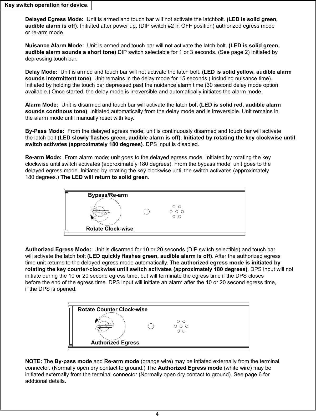 Page 4 of 11 - Dorma  DE5000 & DE9000 Series Delayed Egress Exit Device Ide-12-08-09