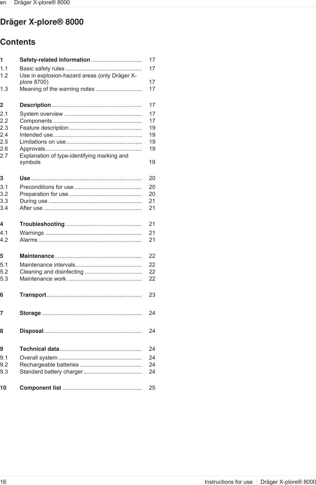 Page 1 of Dr ger Safety and KGaA XPLORE8700 Powered Air Purifying Respirator User Manual OBJ DOKU 0000044846 ME 006