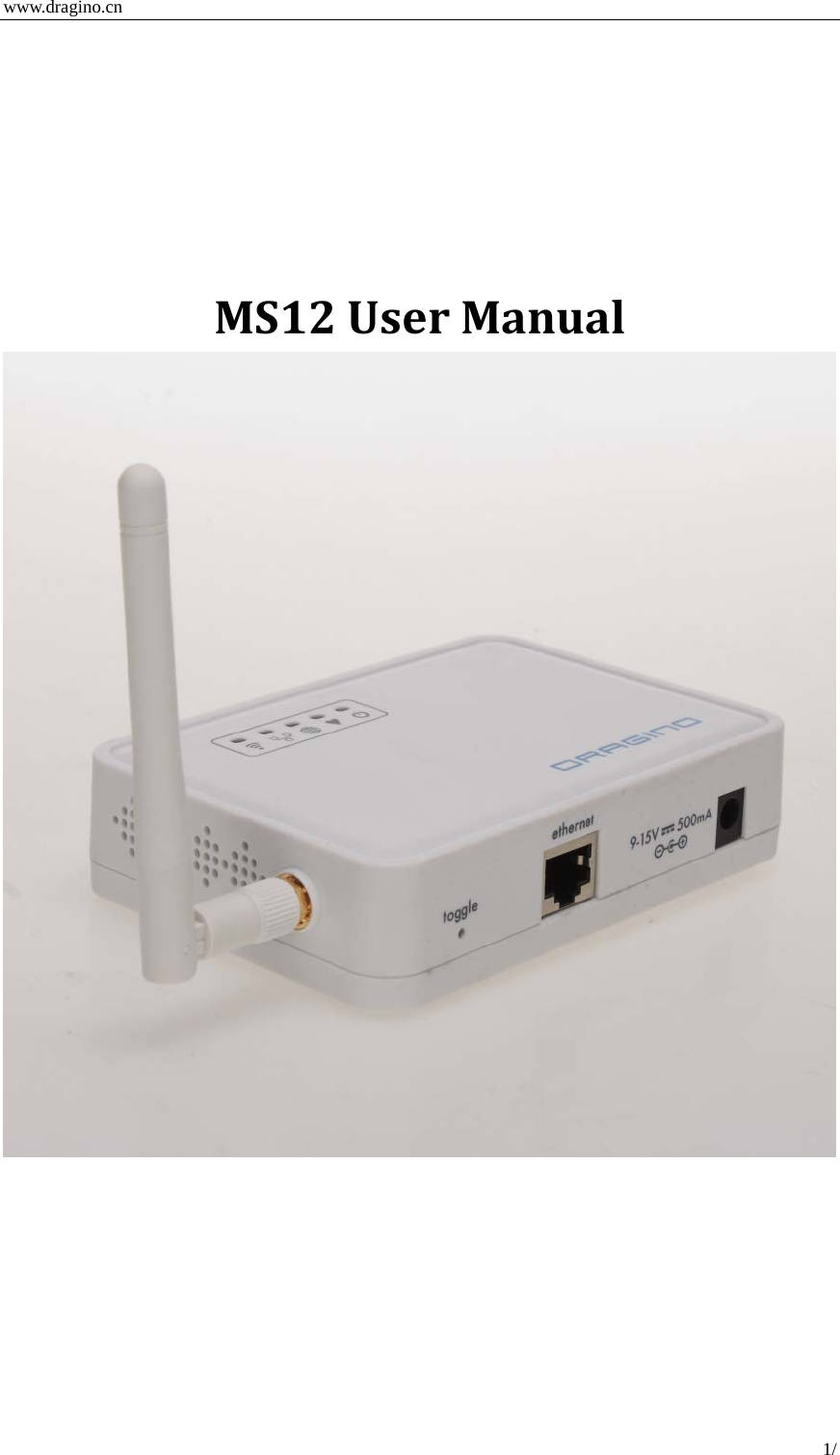 www.dragino.cn 1/  MS12UserManual