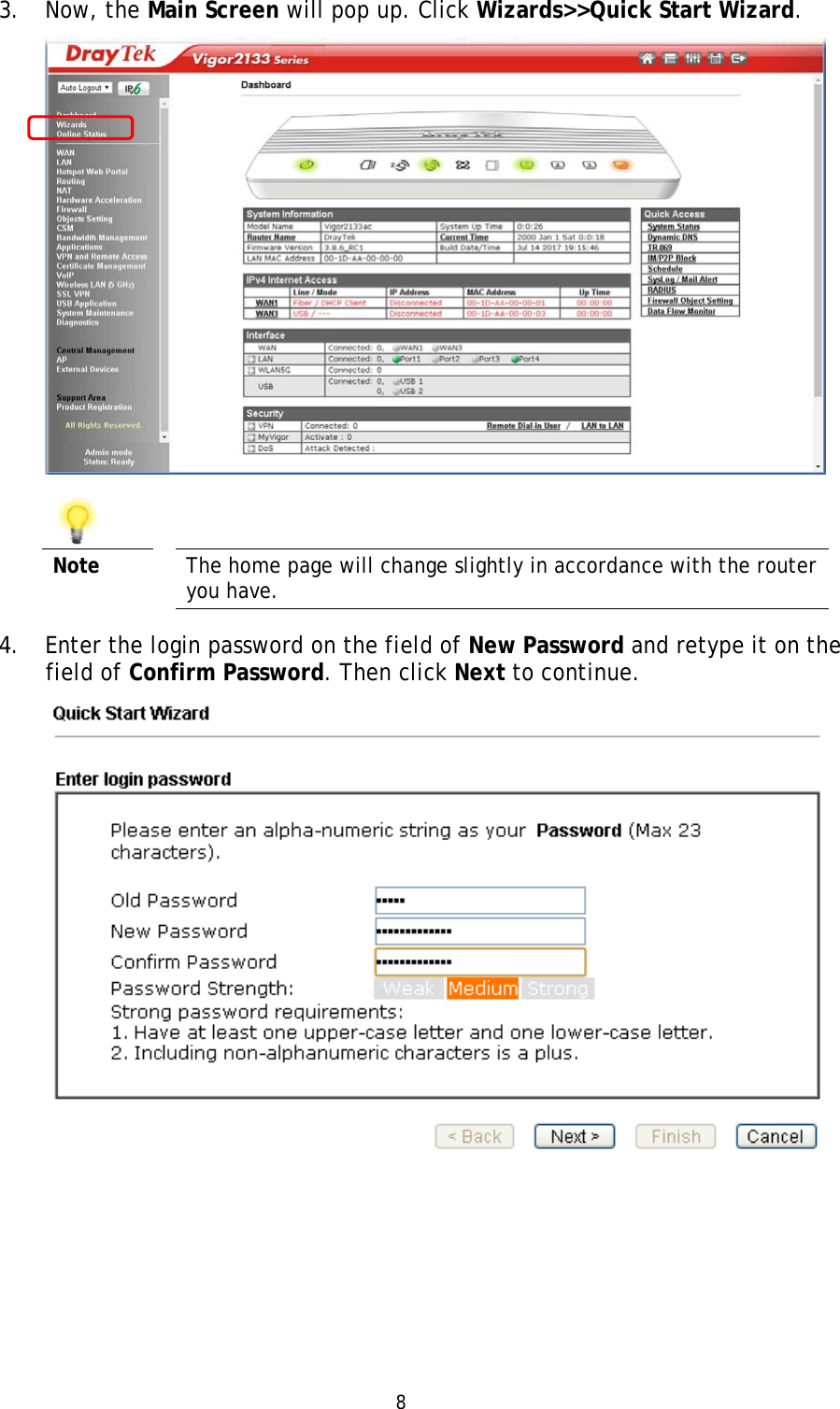 Page 15 of Draytek 2133 Gigabit Broadband Router User Manual DrayTek QS Vigor2133 RF V1 1