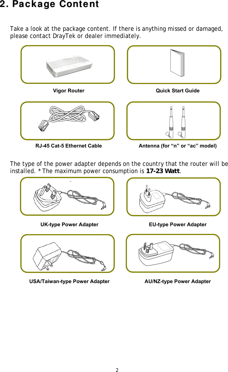 Page 9 of Draytek 2133 Gigabit Broadband Router User Manual DrayTek QS Vigor2133 RF V1 1