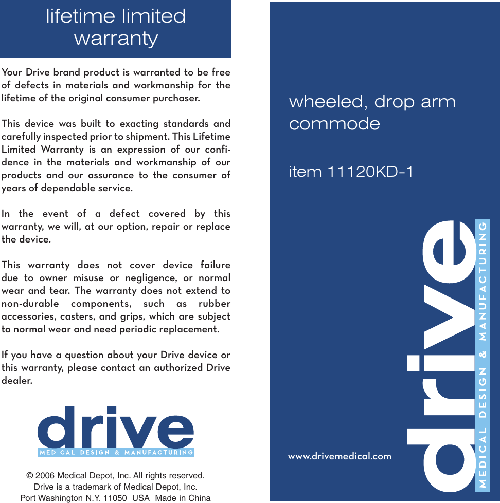 Page 1 of 2 - Drive-Medical-Design Drive-Medical-Design-Drive-Medical-Design-Mobility-Aid-11120Kd-1-Users-Manual-  Drive-medical-design-drive-medical-design-mobility-aid-11120kd-1-users-manual