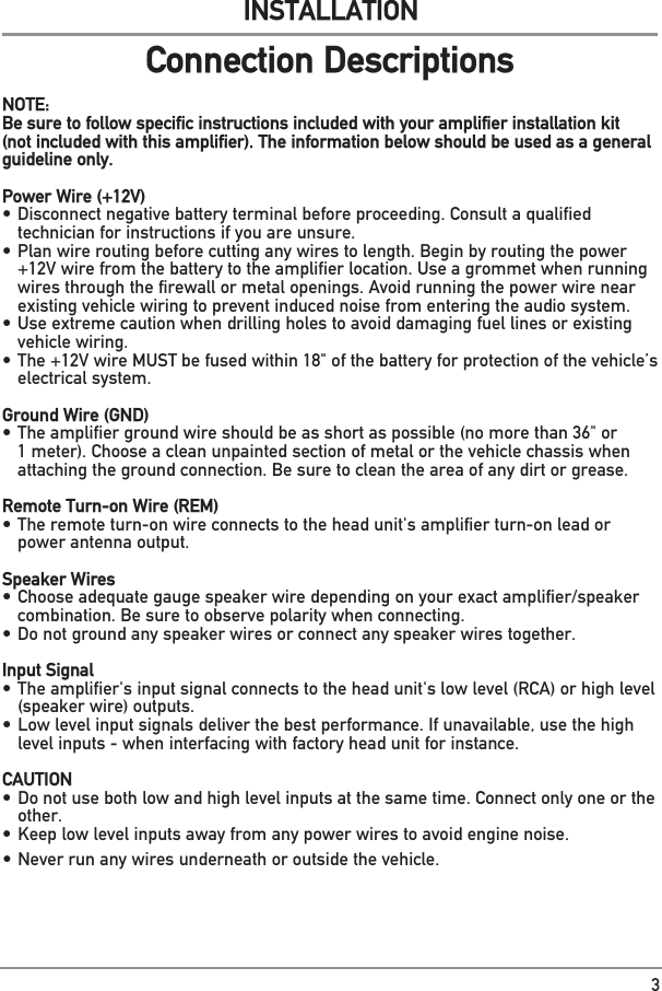 Page 3 of 12 - Dual Dual-Car-Amplifier-Da301L-Users-Manual- Ultra Slim Series Amps_12513  Dual-car-amplifier-da301l-users-manual