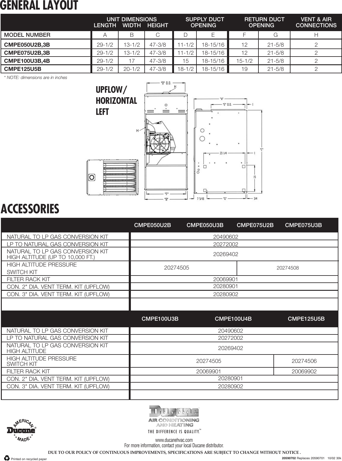 Page 4 of 4 - Ducane-Hvac Ducane-Hvac-Fits-All-92-Users-Manual- 20590702  Ducane-hvac-fits-all-92-users-manual