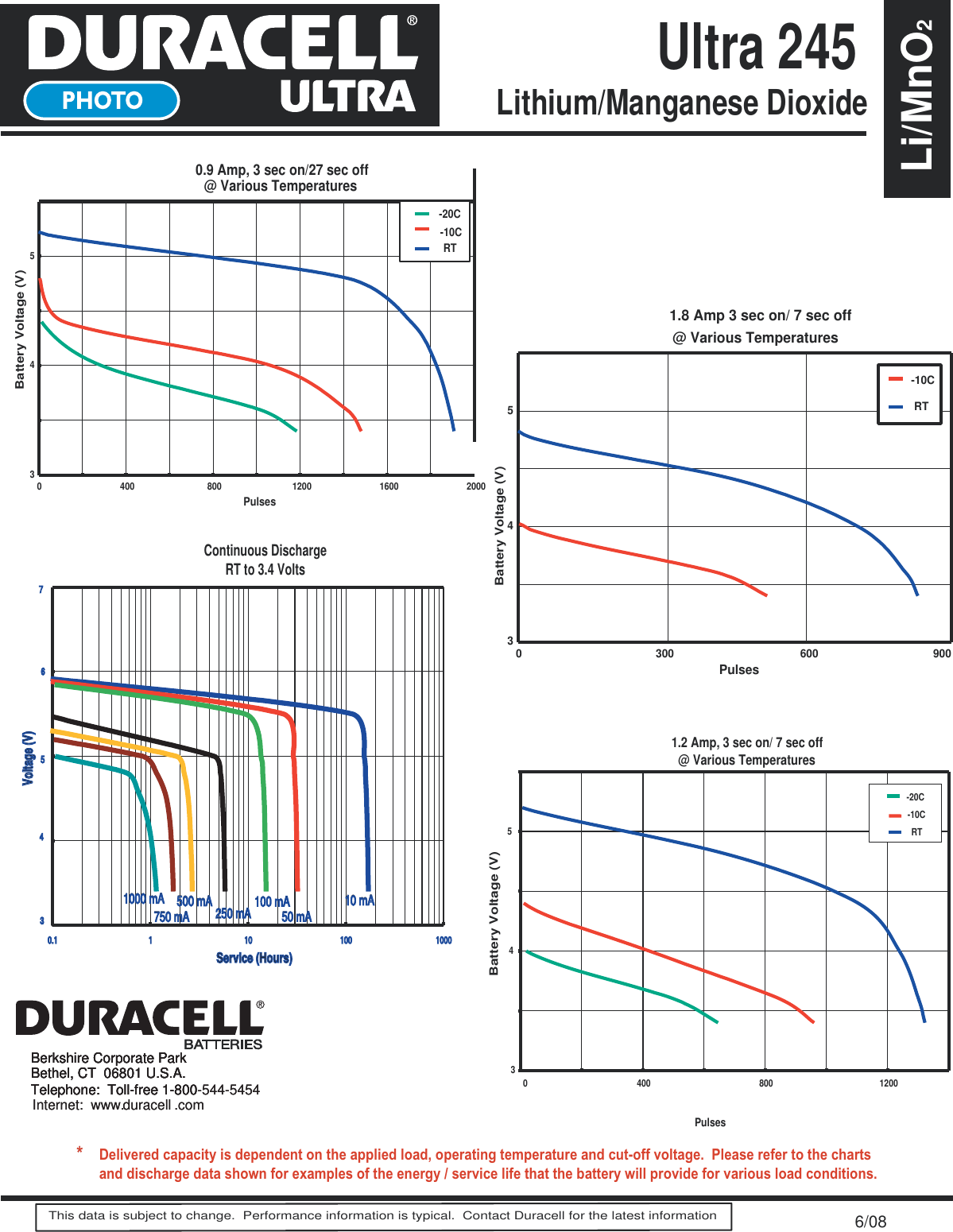 Page 2 of 2 - Duracell Duracell-Lithium-Manganese-Dioxide-Ultra-245-Users-Manual- Li245_US_OS Duracell-lithium-manganese-dioxide-ultra-245-users-manual