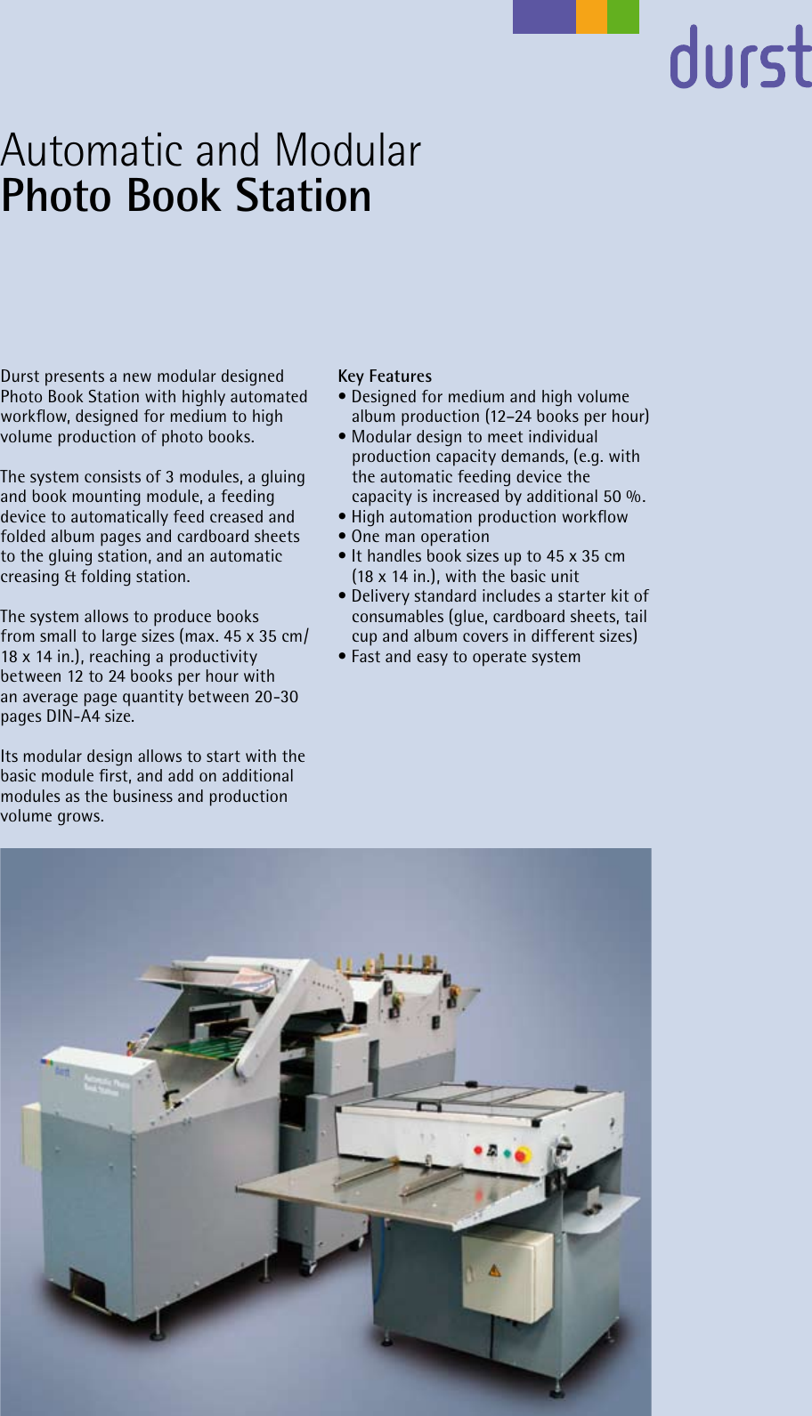 Page 1 of 2 - Durst Automatic Photo Book Station User Manual  To The 82f1f511-7a1c-46c5-87df-db415512bc82