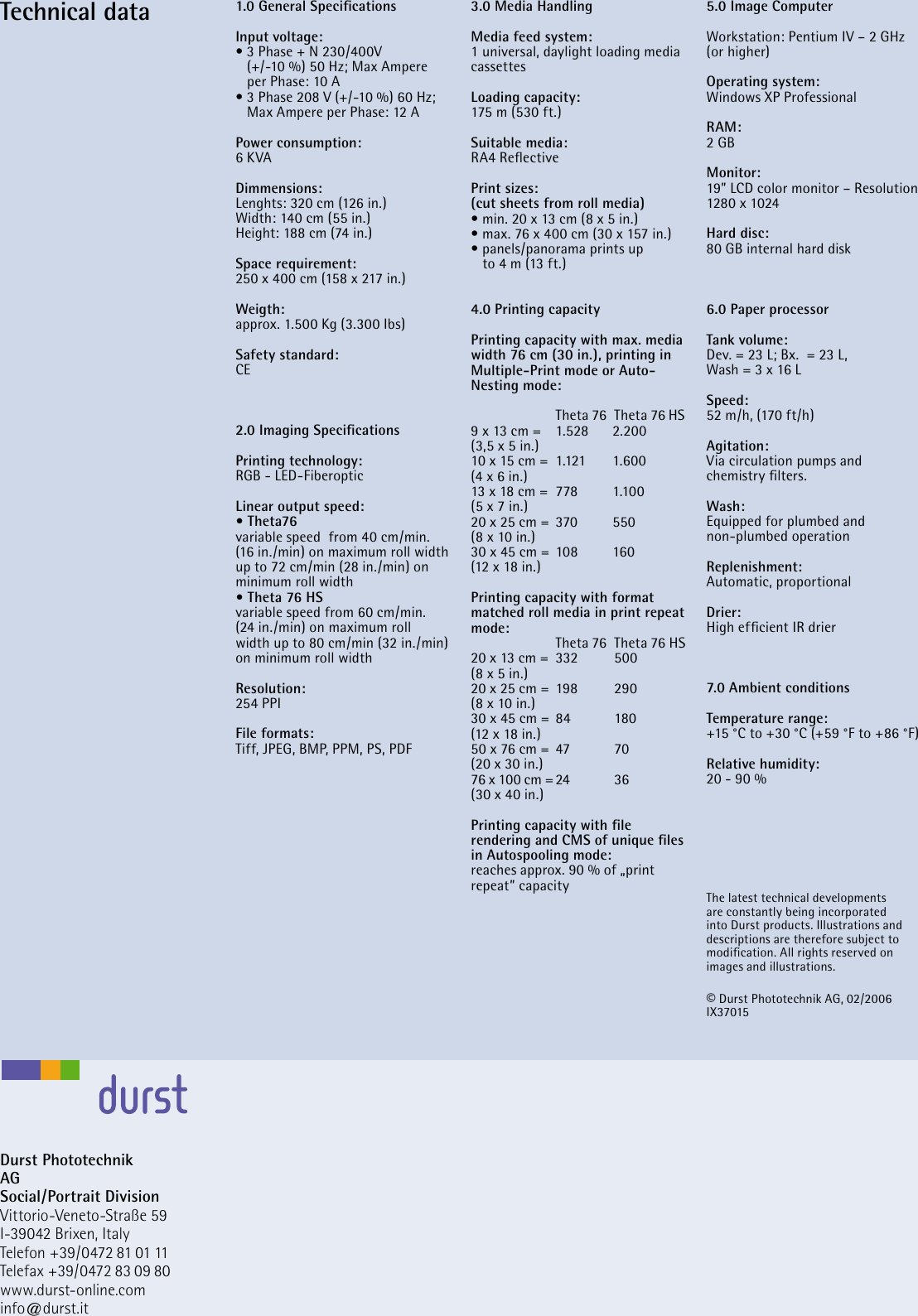 Page 10 of 10 - Durst Durst-Theta-76-Users-Manual-  Durst-theta-76-users-manual