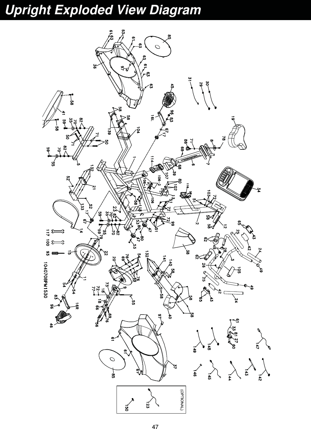                                                                                47     Upright Exploded View Diagram 