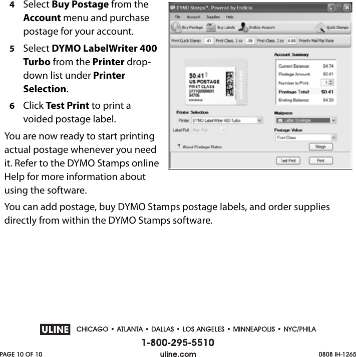 Page 10 of 10 - Dymo Dymo-H-1265-Users-Manual-  Dymo-h-1265-users-manual