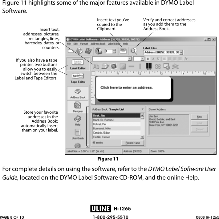 Page 8 of 10 - Dymo Dymo-H-1265-Users-Manual-  Dymo-h-1265-users-manual