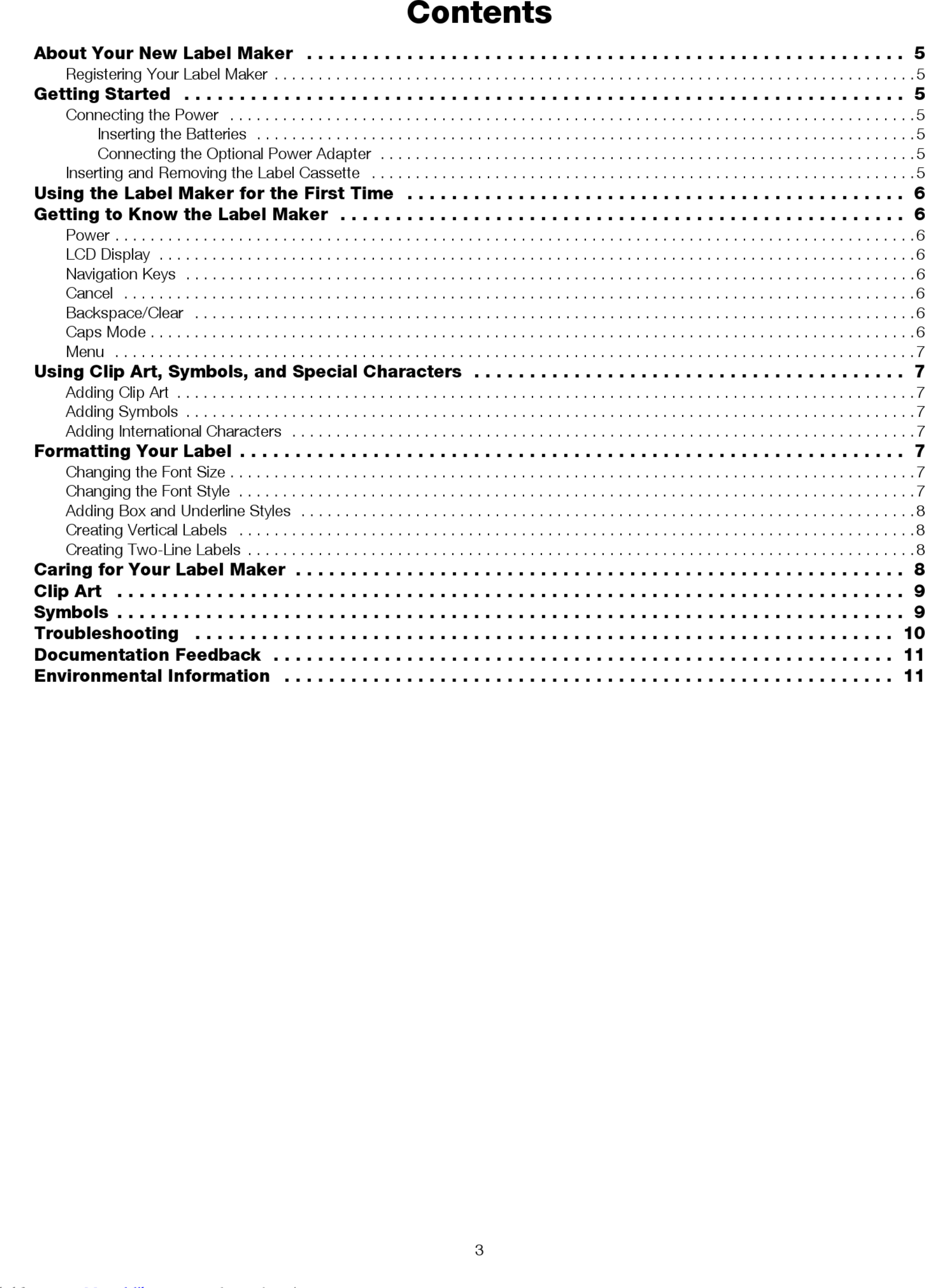 Page 3 of 11 - Dymo Dymo-Labelmanager-160-User-Manual-1002998 User Manual