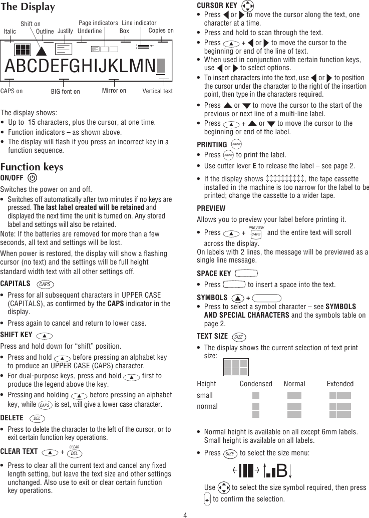 Page 2 of 6 - Dymo Dymo-Labelpoint-200-Lp200-Users-Manual-  Dymo-labelpoint-200-lp200-users-manual