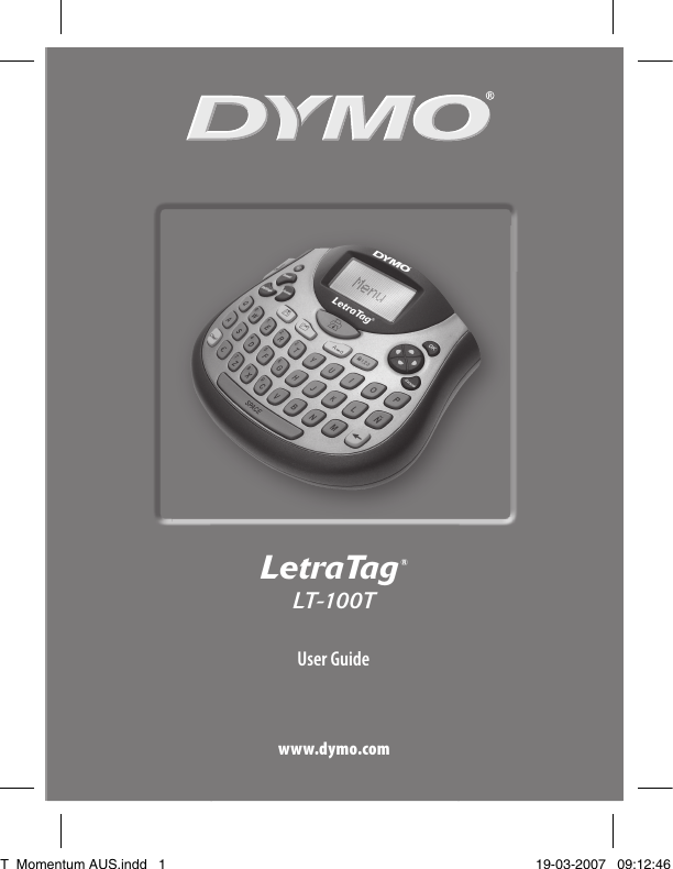 dymo-letratag-lt-100t-users-manual