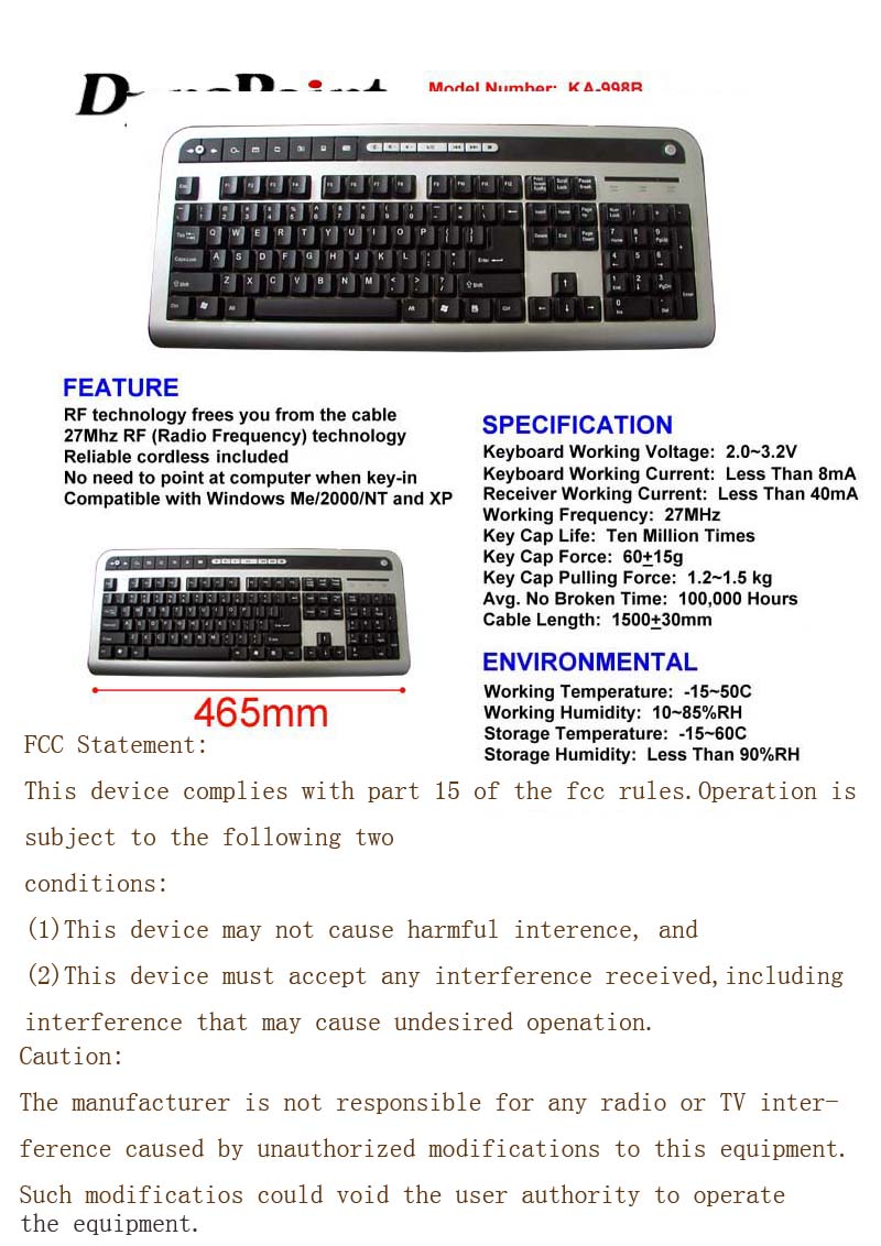 Wireless Keyboard User Manual