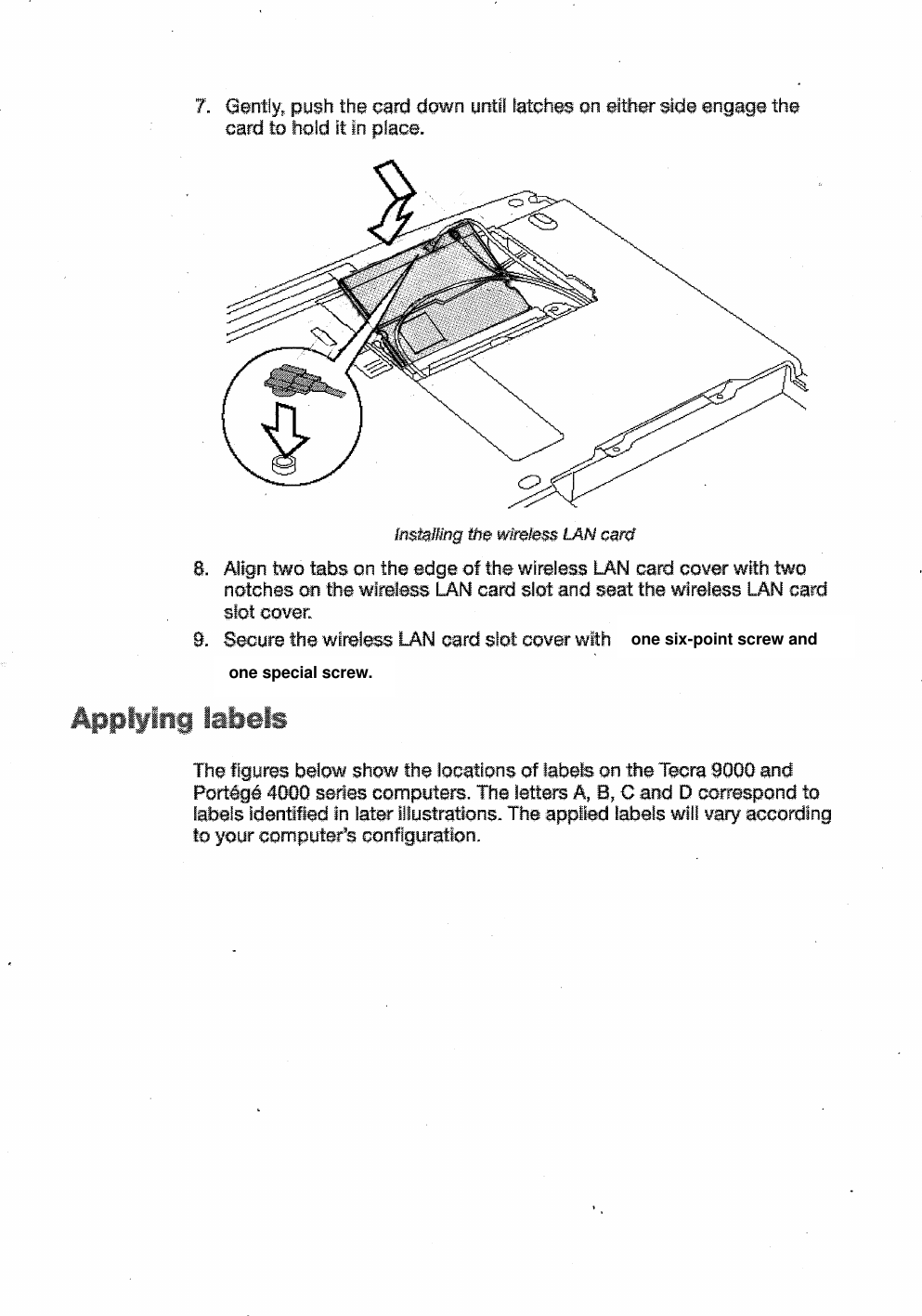 one six-point screw and  one special screw. 