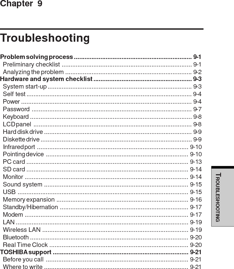 TROUBLESHOOTING