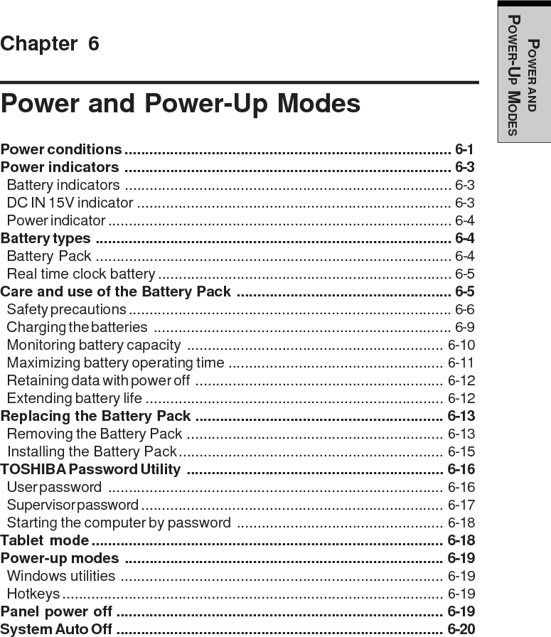 POWER ANDPOWER-UP MODES