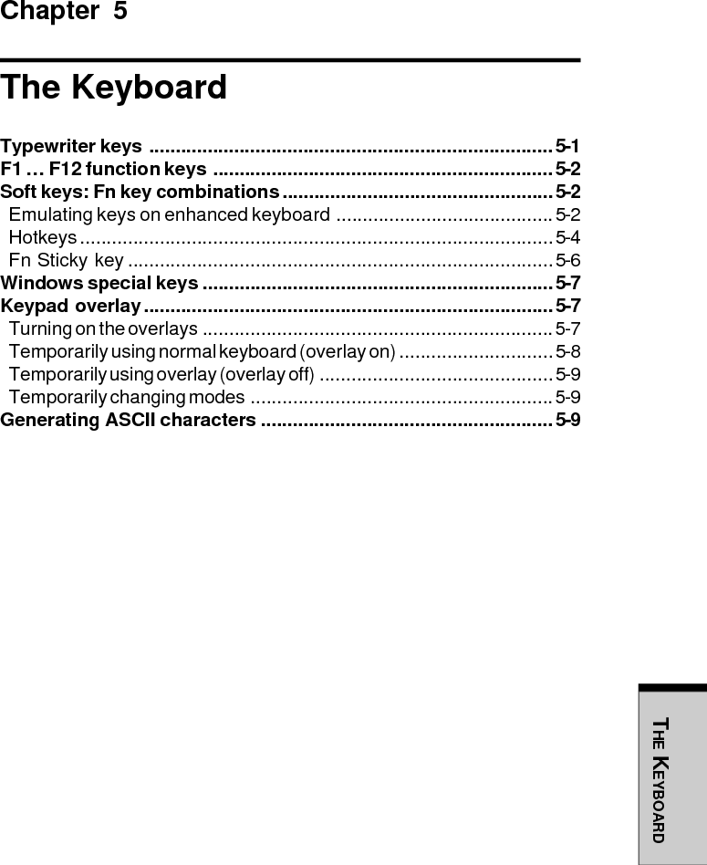 THE KEYBOARD