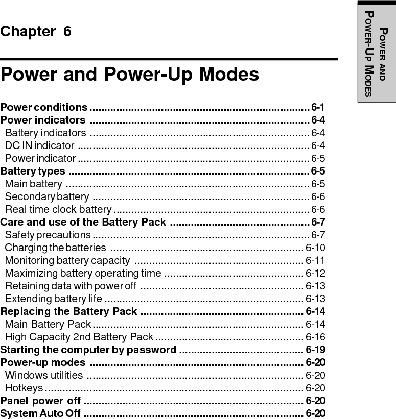 POWER ANDPOWER-UP MODES