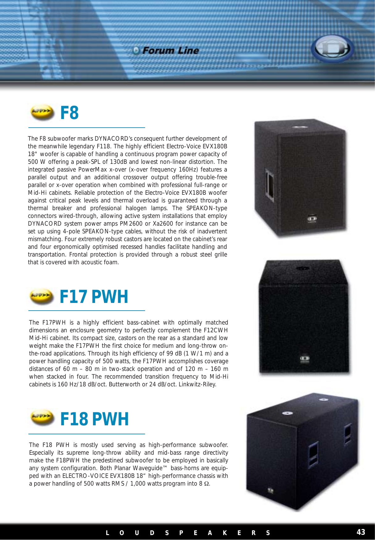 Page 4 of 8 - Dynacord Dynacord-Forum-Line-F12-Users-Manual- Cover English MI 2002  Dynacord-forum-line-f12-users-manual