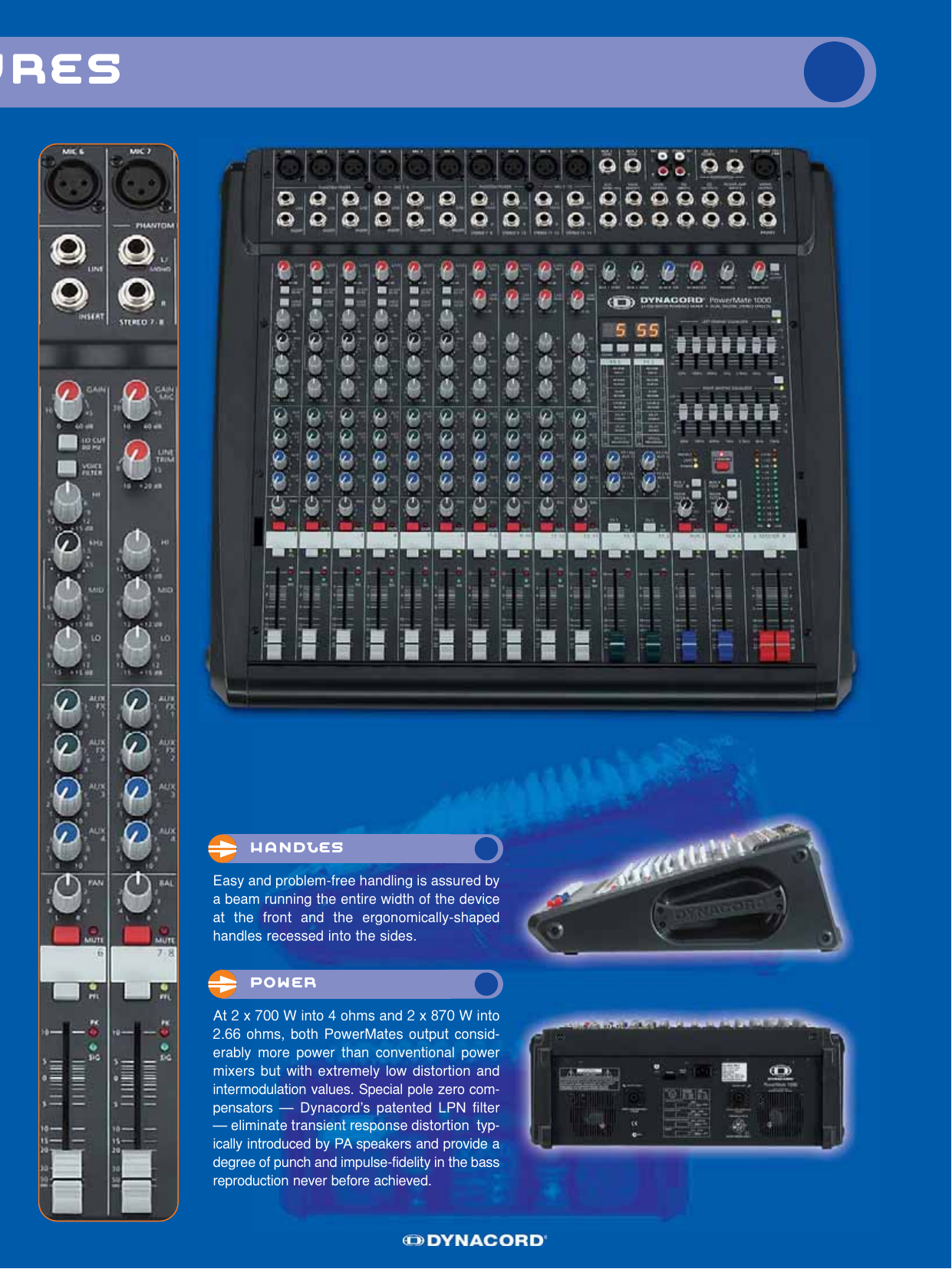 Page 5 of 8 - Dynacord Dynacord-Powermate-Powered-Mixer-Users-Manual- Layout PowerMate 2 8-Seiter Englisch  Dynacord-powermate-powered-mixer-users-manual
