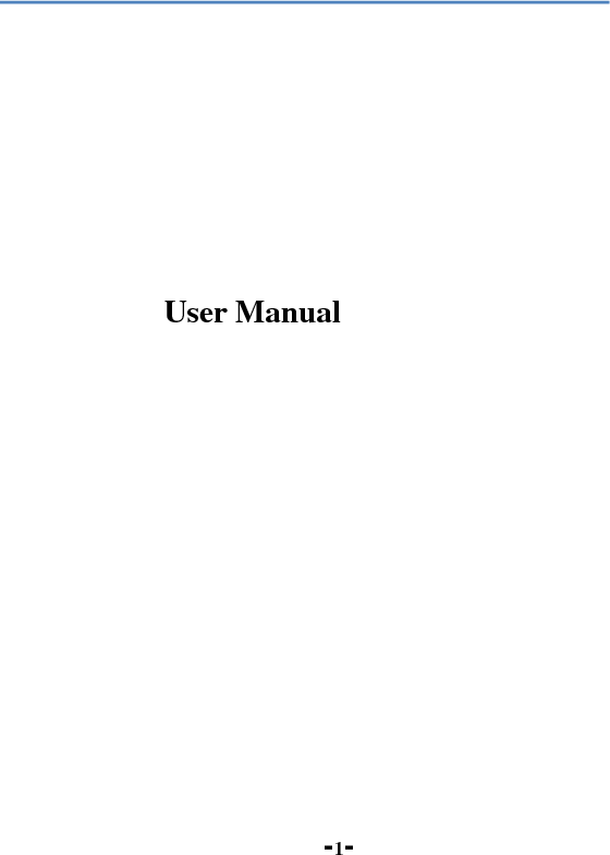  -1-                 User Manual  