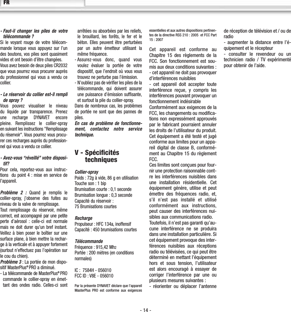 dynavet spray collar