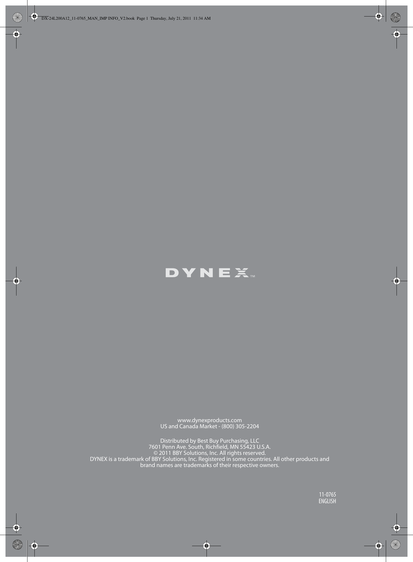 Page 12 of 12 - Dynex DX-24L200A12 DX-24L200A12_11-0765_MAN_IMP INFO_V2 User Manual  To The 4ba2f3ac-5df1-44f1-b295-8c4e02e7d42b