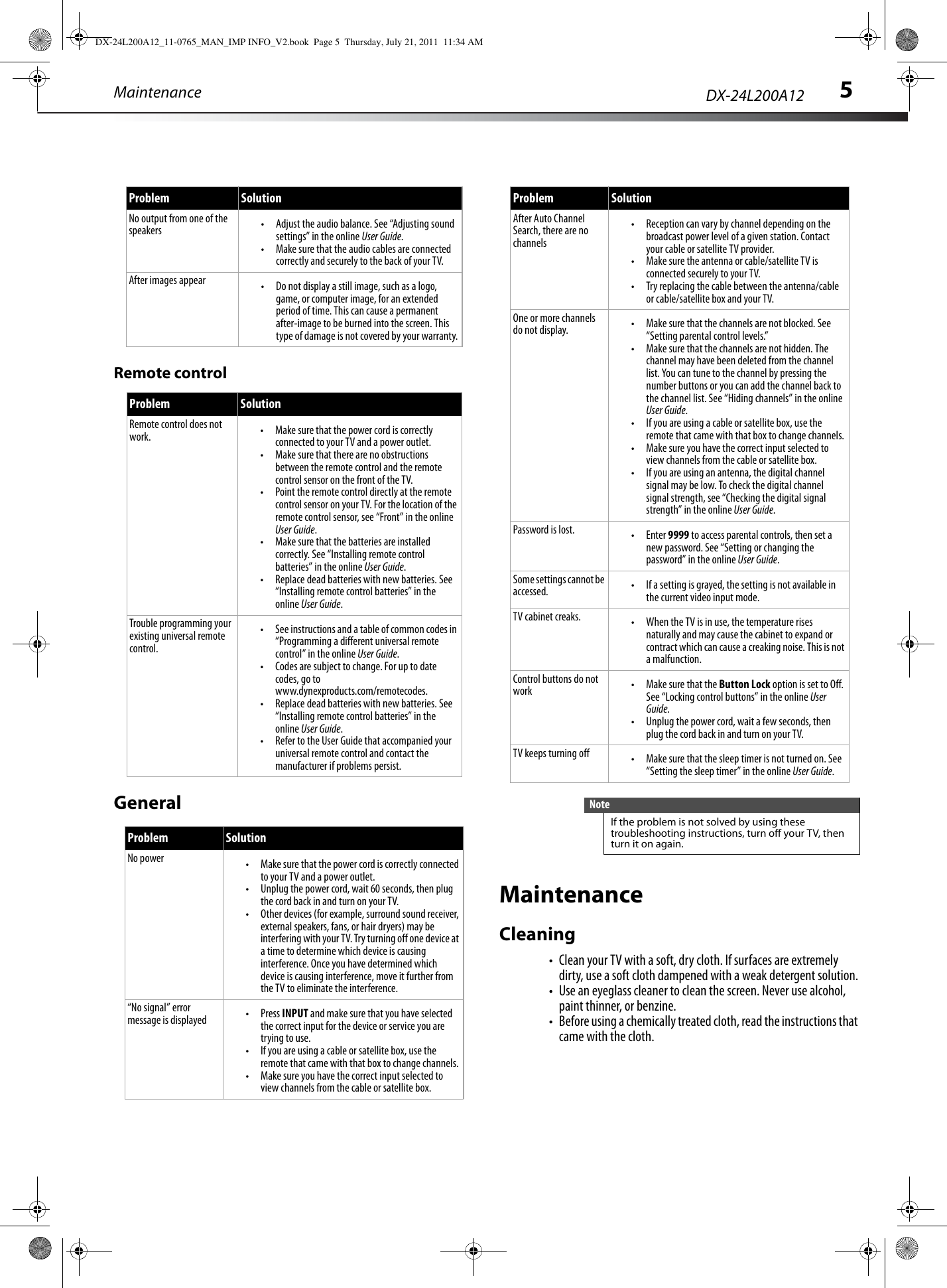 Page 7 of 12 - Dynex DX-24L200A12 DX-24L200A12_11-0765_MAN_IMP INFO_V2 User Manual  To The 4ba2f3ac-5df1-44f1-b295-8c4e02e7d42b