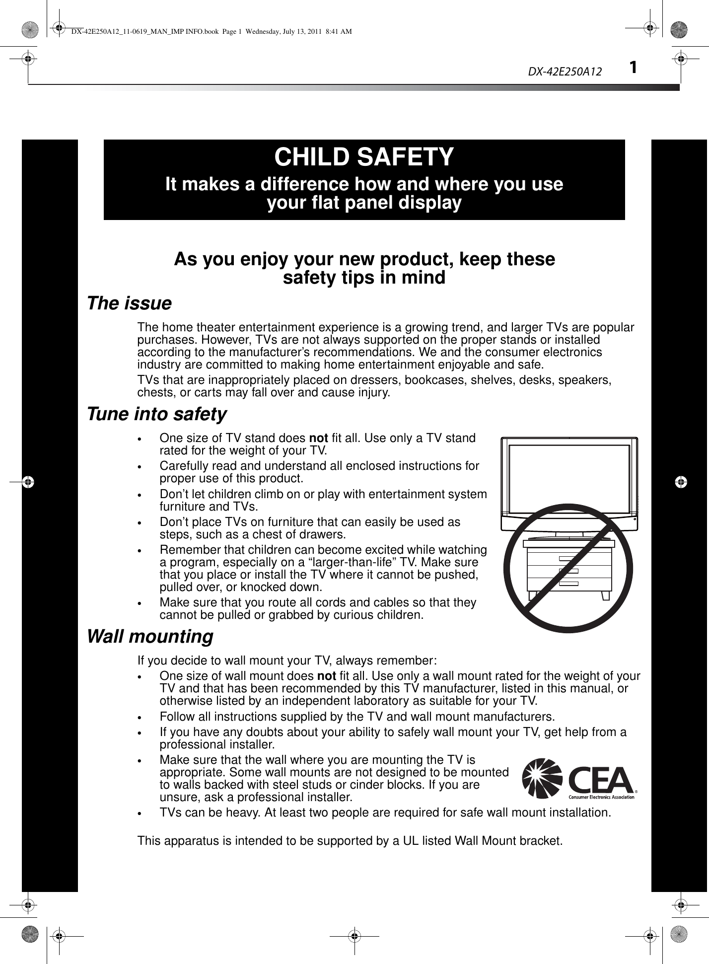 Page 3 of 12 - Dynex DX-42E250A12 DX-42E250A12_11-0619_MAN_IMP INFO User Manual  To The 3e4b5957-f313-412f-8cb4-f2142f01be18