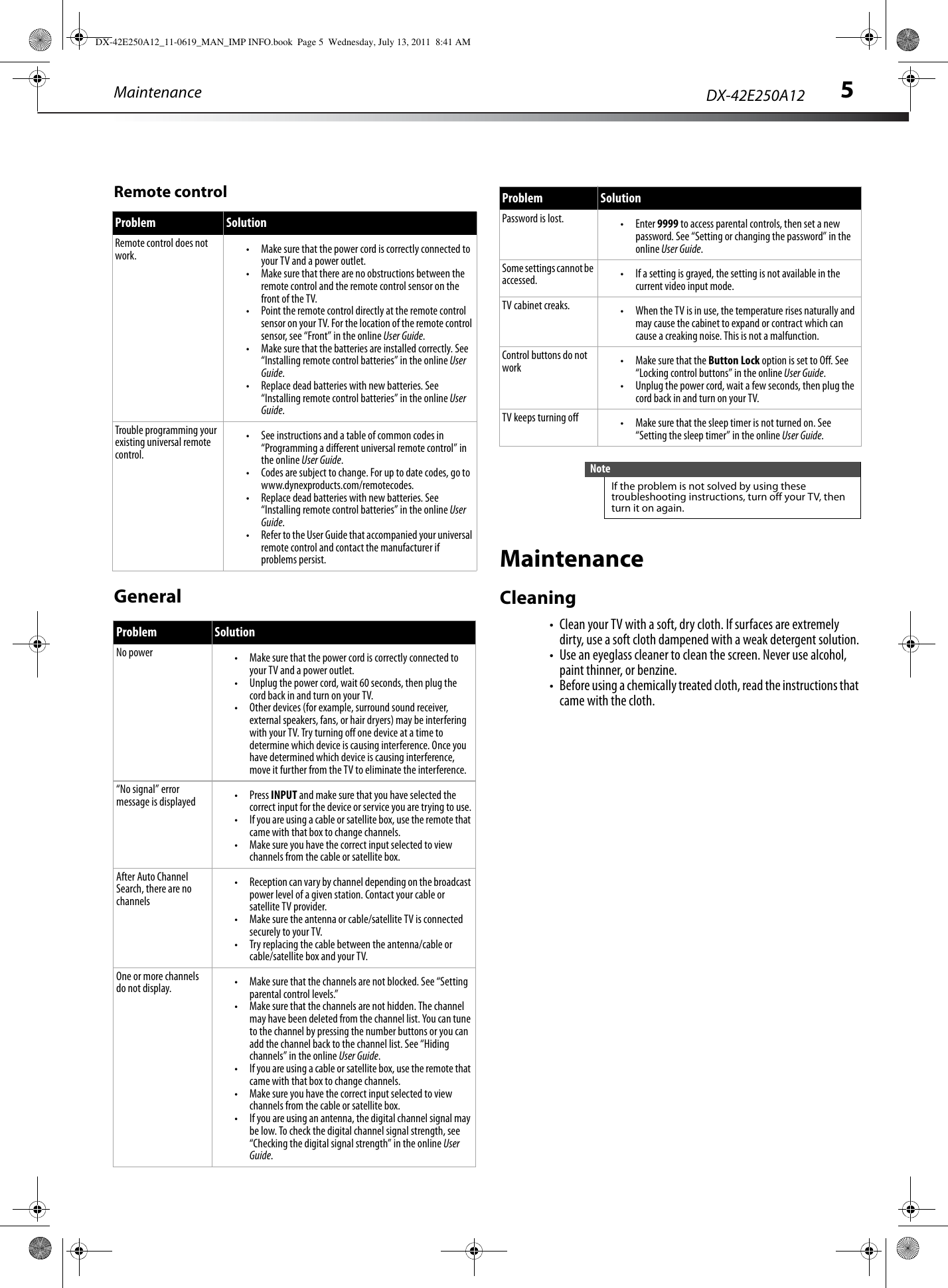 Page 7 of 12 - Dynex DX-42E250A12 DX-42E250A12_11-0619_MAN_IMP INFO User Manual  To The 3e4b5957-f313-412f-8cb4-f2142f01be18