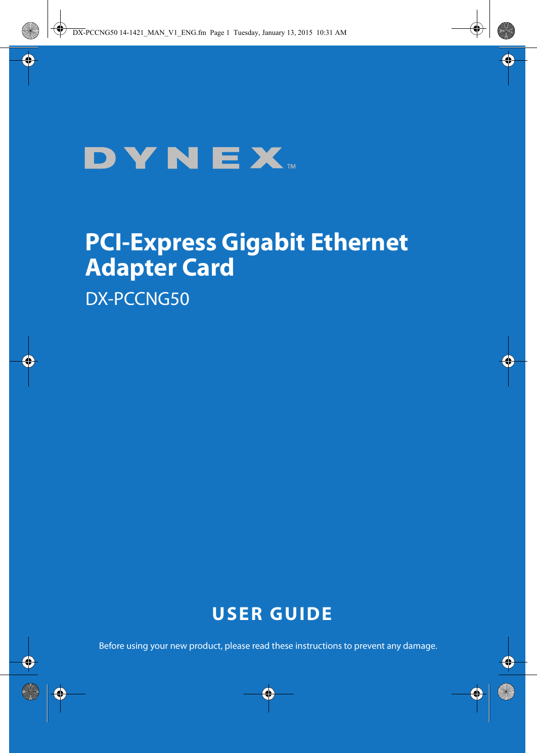 Dynex Pci Express Adapter Silver Green Users Manual DX PCCNG50