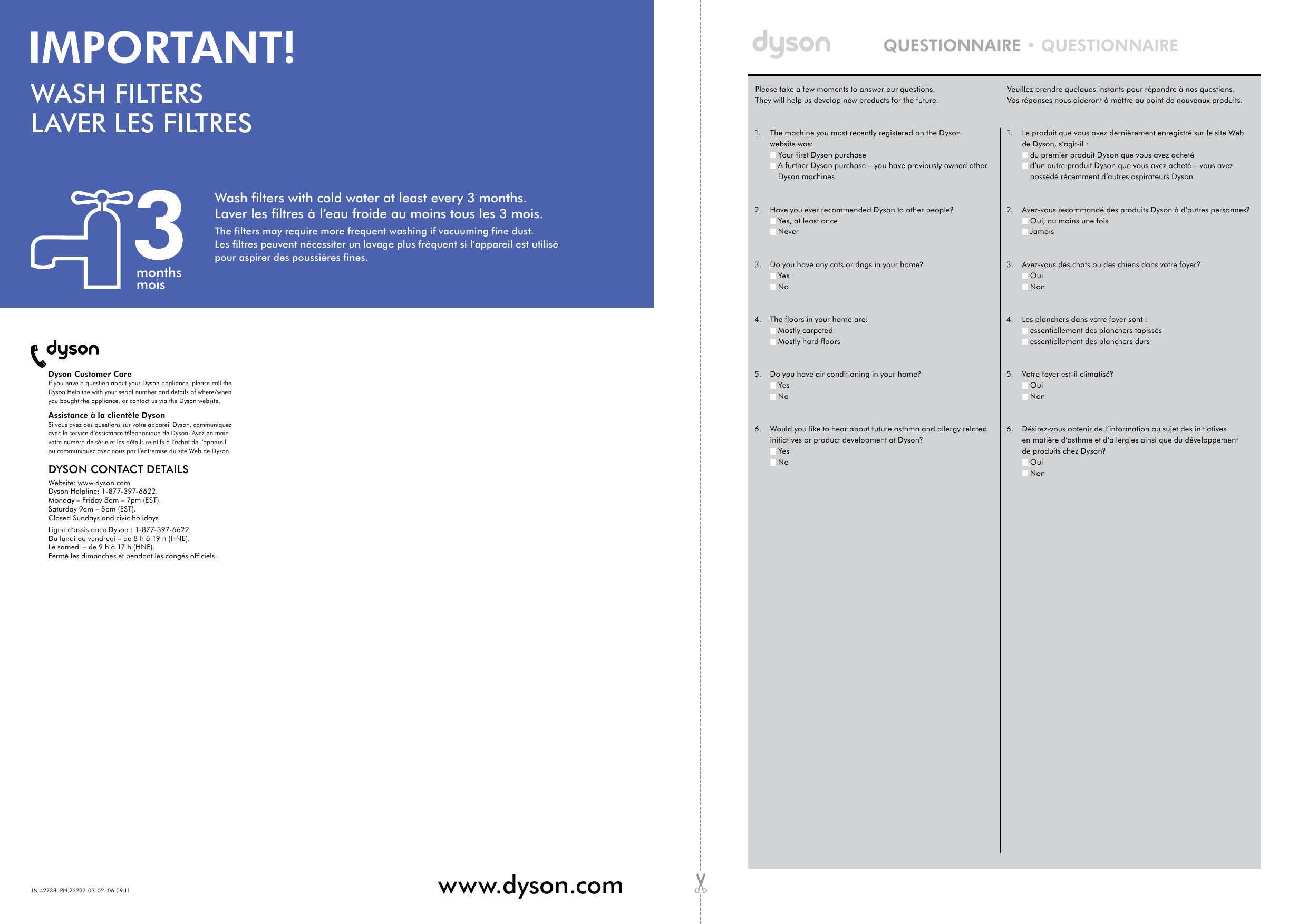 Page 8 of 9 - Dyson DC43 User Manual  To The Ca0b43a3-265a-4adb-ad50-778a43b2be7d