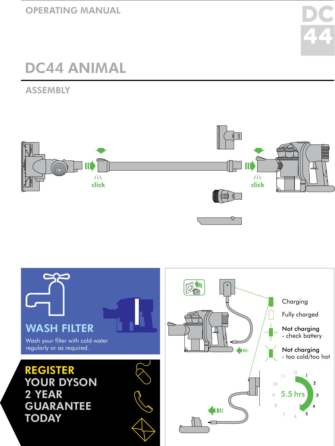 Page 1 of 12 - Dyson DC44 User Manual  To The D05506a5-c3a6-4e98-a5b4-fdd3be0d7ef8