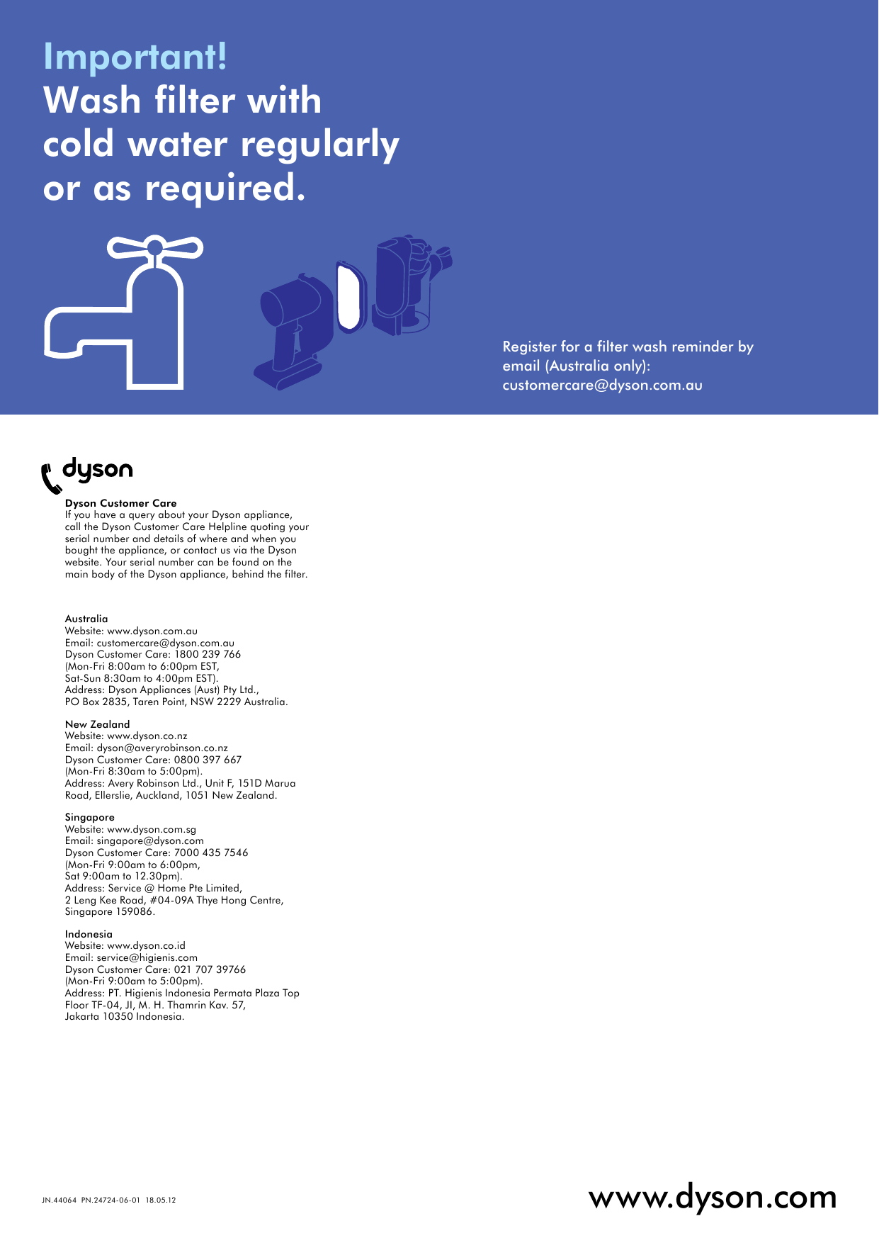 Page 10 of 12 - Dyson DC44 User Manual  To The D05506a5-c3a6-4e98-a5b4-fdd3be0d7ef8