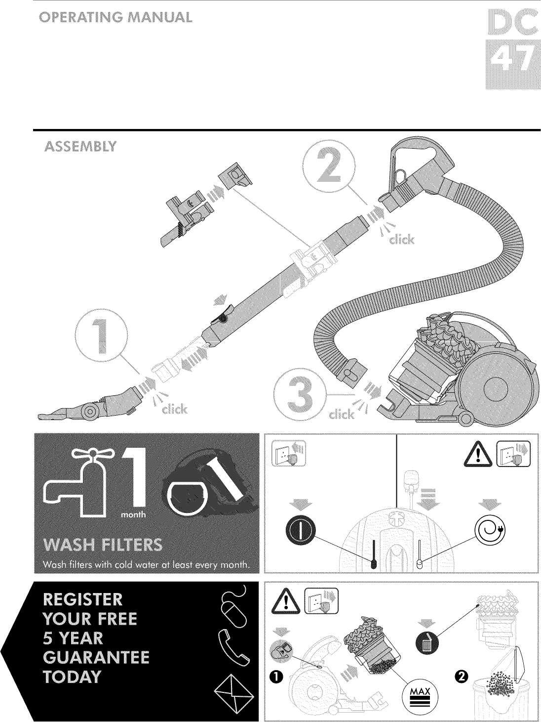 Page 1 of 7 - Dyson DC47 User Manual  VACUUM, UPRIGHT - Manuals And Guides 1312126L