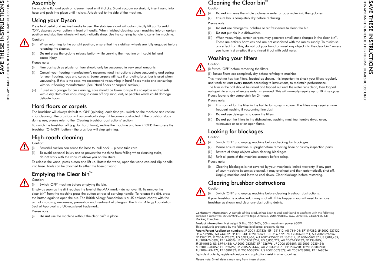 Page 5 of 7 - Dyson Dyson-Ball-Dc24-Users-Manual- ManualsLib - Makes It Easy To Find Manuals Online!  Dyson-ball-dc24-users-manual