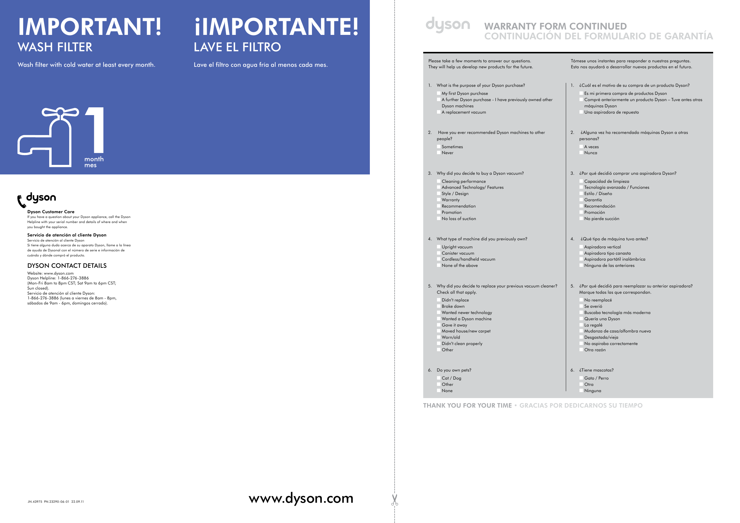Page 8 of 9 - Dyson Dyson-Dc39-Multi-Floor-Owner-S-Manual