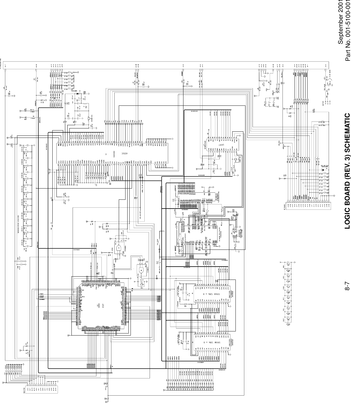 September 2001Part No. 001-5100-0018-7 LOGIC BOARD (REV. 3) SCHEMATIC