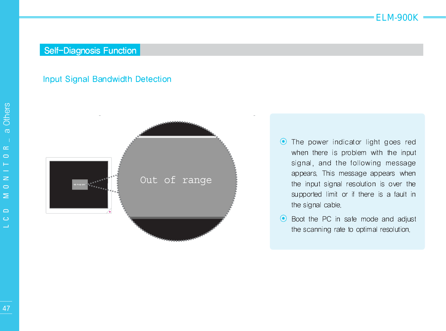 LCD MONITOR_ELM-900KOut of range