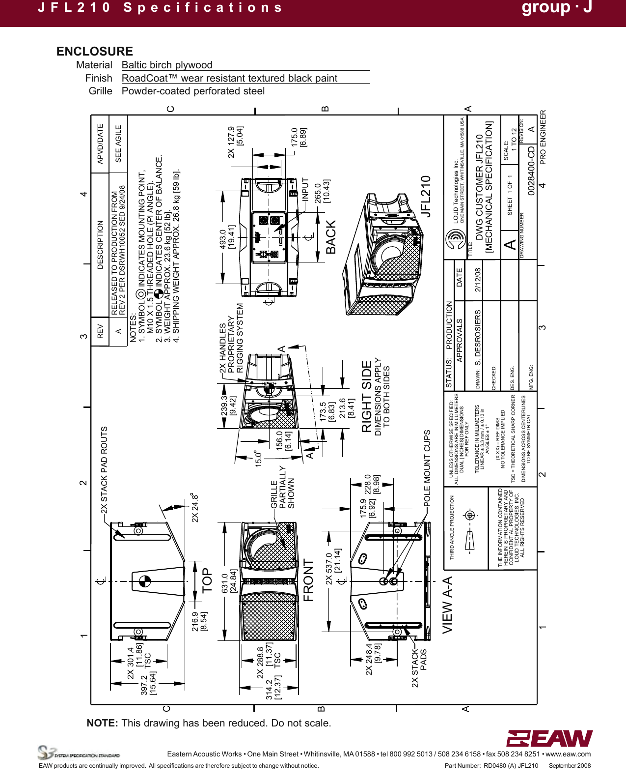 Page 2 of 6 - EAW JFL210 User Manual  To The B8592667-9a3d-45d1-831e-b6432d1ea0af